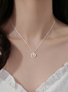 巷南999纯银铃兰花项链高级颈链