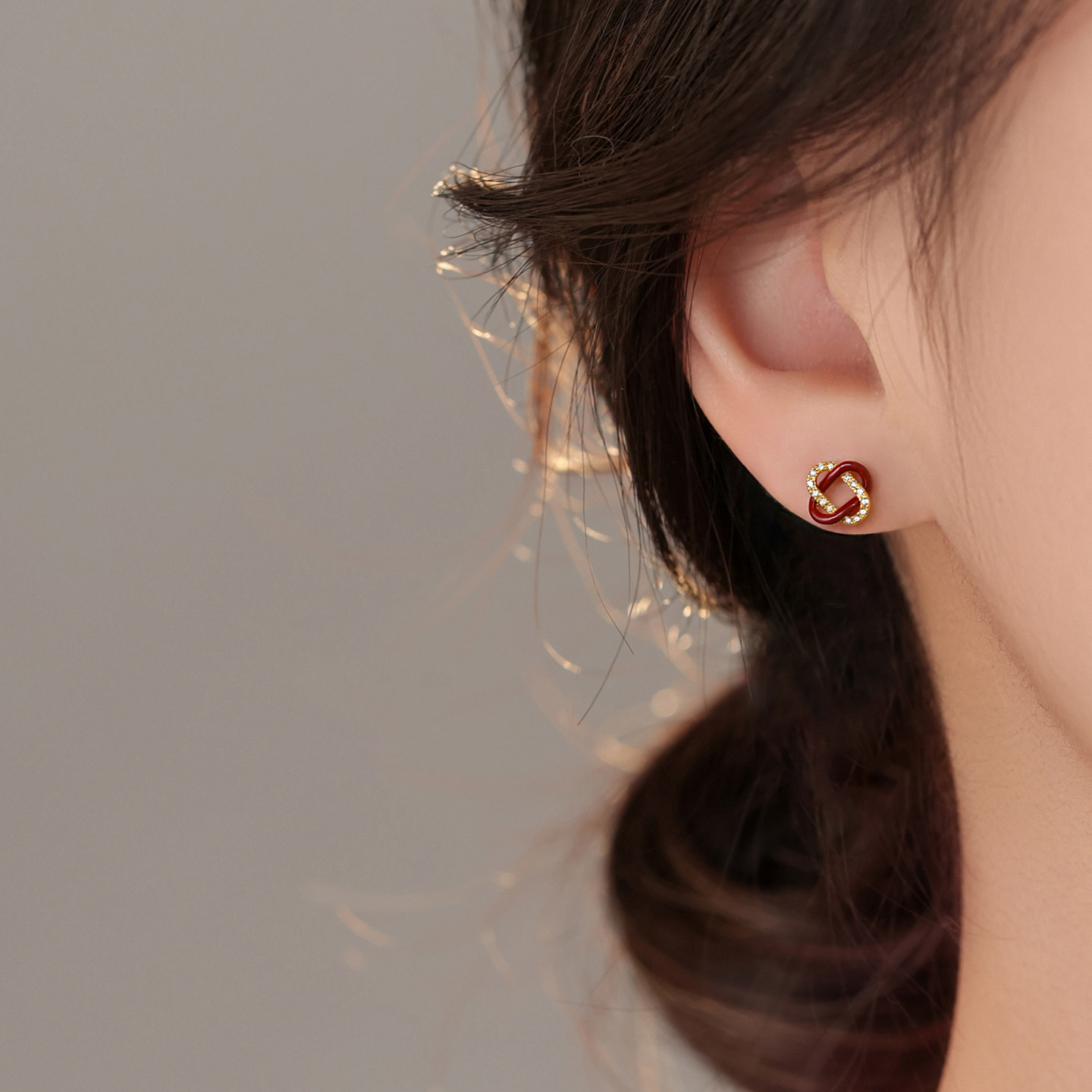 【巷南】999银同心结耳钉高级感耳环过年2026马新年女耳饰本命年,淘宝优惠券,粉丝福利购,淘宝优惠卷