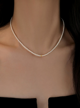 巷南施家珍珠项链轻奢女双层叠戴