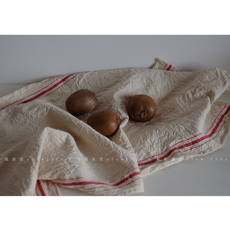 朴简 出口日本 乡村复古厨房布艺餐巾垫茶巾烘焙盖布背景布8218 - 图1