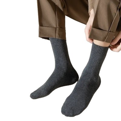 男女厚袜子中筒袜冬季加绒加厚袜长袜秋冬季袜保暖毛圈毛巾长袜