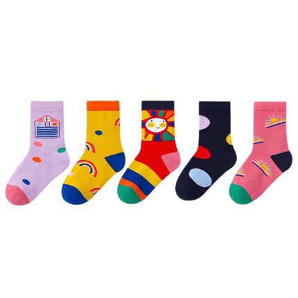 爆款男女童学生春秋冬新款儿童袜子卡通宝宝袜男童女童中筒袜童袜