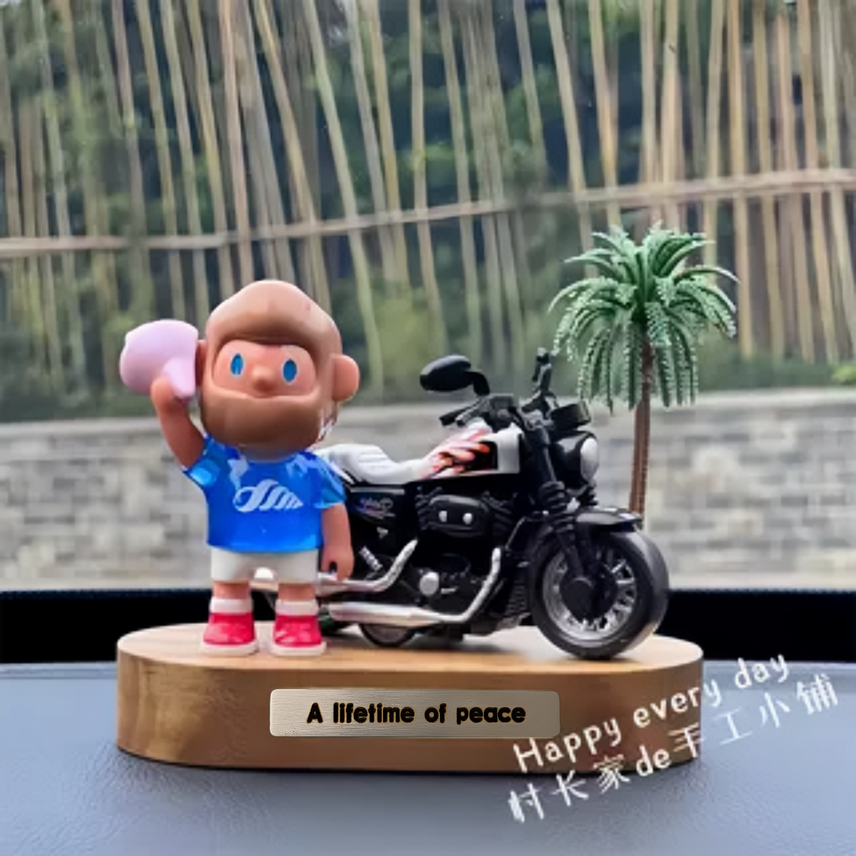正品FARMER BOB男朋友礼物实木摆件装饰摩托车汽车内饰桌面办公室