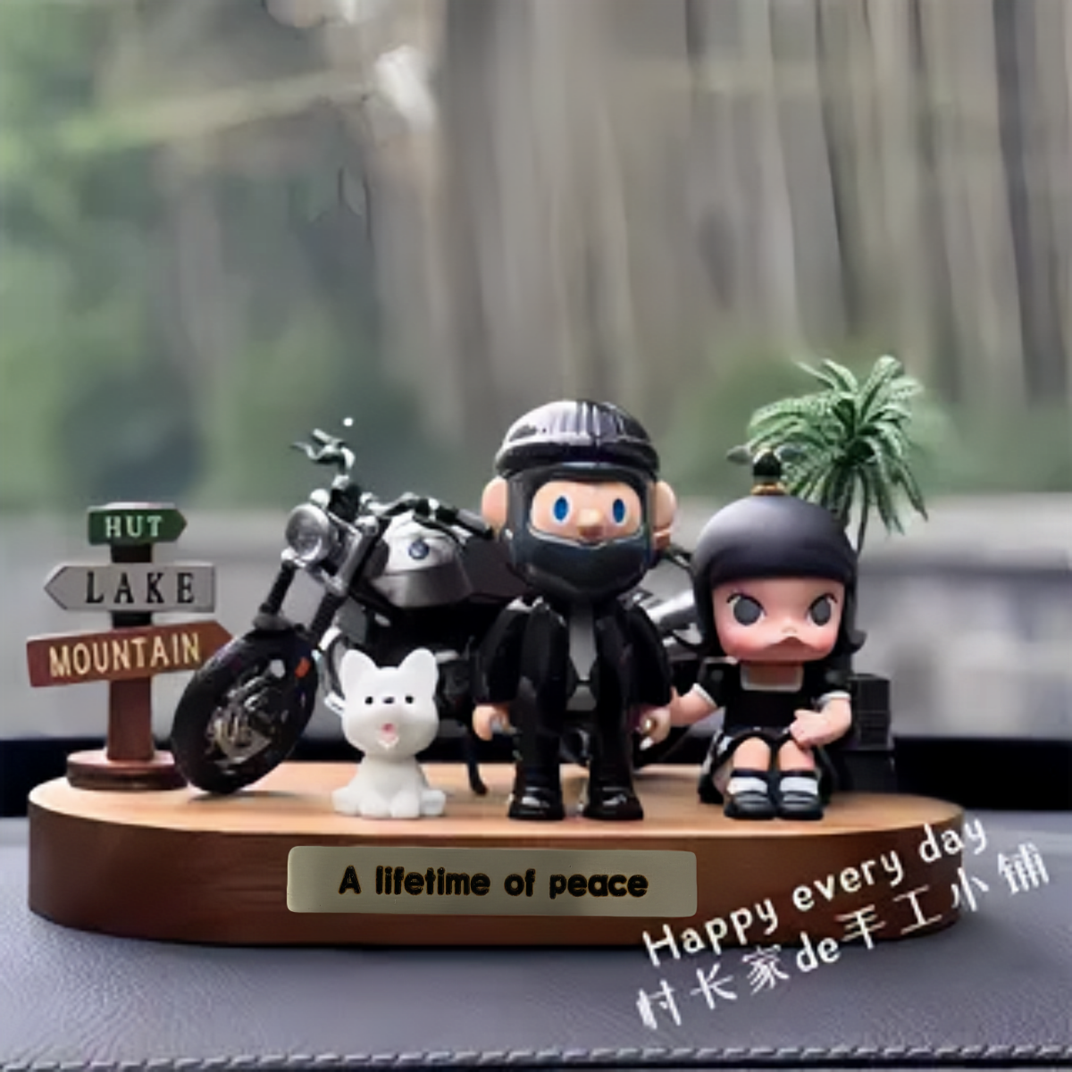 正品FARMER BOB男朋友礼物实木摆件装饰摩托车汽车内饰桌面办公室