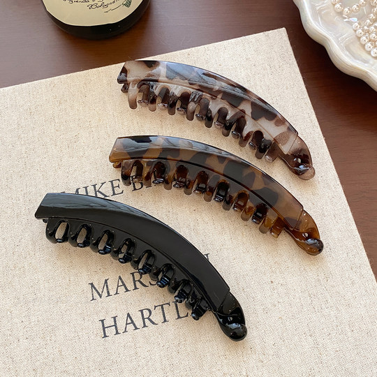 Leopard Banana Hairpin Women's High-end Ponytail Clip