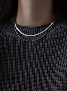 简约银色双层蛇骨链insins冷淡风