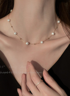 超仙温柔满天星珍珠项链