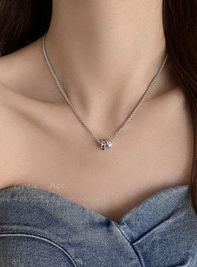 轻奢高级感钛钢彩钻锁骨链