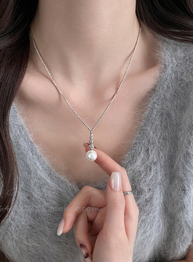 施家珍珠项链女款轻奢小众
