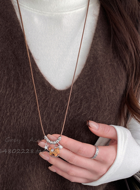 本命年小马吊坠项链女