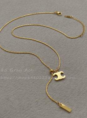 钛钢钛钢锁骨链女设计感气质