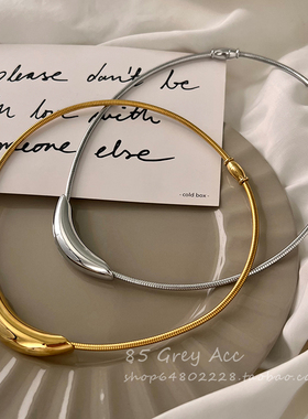 甜酷风辣妹金属个性项圈