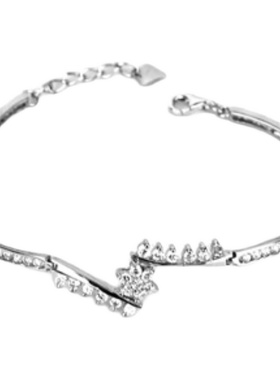 手链镶钻锆石时尚风韩版银饰品