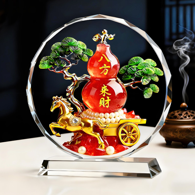 八方来财葫芦福禄马上来财摆件客厅玄关办公室电视柜书房桌面摆台,淘宝优惠券,粉丝福利购,淘宝优惠卷