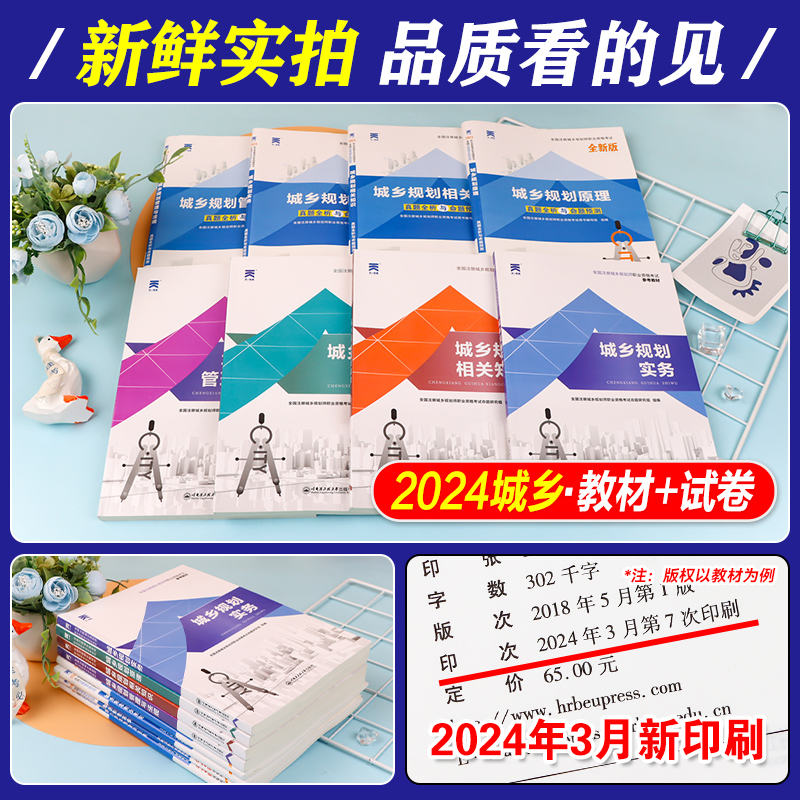 新版2024注册城乡规划师教材历年真题试卷全套注册城市规划师2024年版业资格考试书规划原理规划实务相关知识规划管理法规 - 图0