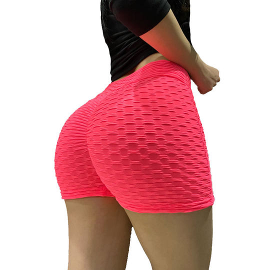 Buttocks fitness pants, sexy European and American girls peach butt shorts