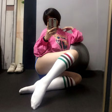 Носки спортивные 马拉松运动袜 高筒足球袜 条纹及膝袜 健身房小腿袜跑步中筒袜