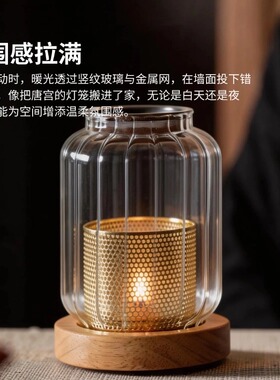 中式禅意宫灯玻璃香薰炉