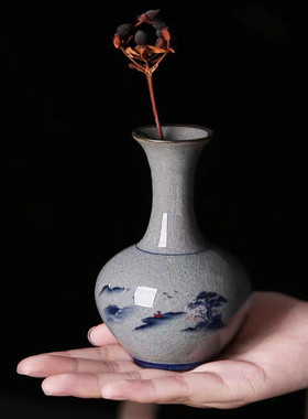 哥窑小花瓶器型花插现代简约花器