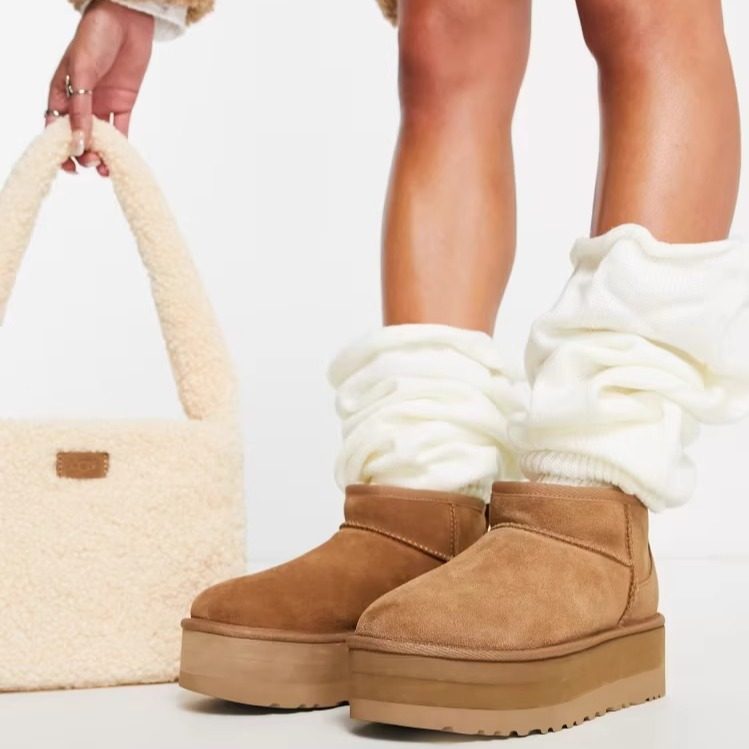 UGG 舒适耐磨厚底 EVA 防滑包头拖鞋 女款 栗色 1113474-CHE 多色,淘宝优惠券,粉丝福利购,淘宝优惠卷