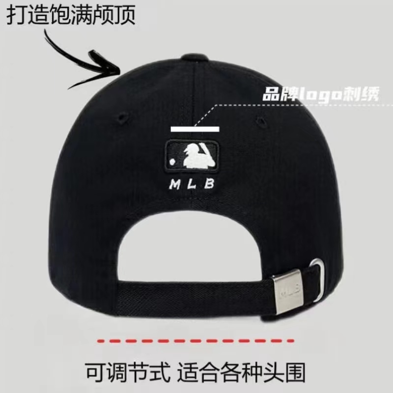 MLB韩国正品棒球帽男NY小标帽子女LA鸭舌帽洋基队防晒软顶CP77