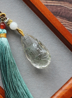 天然绿幽灵观音菩萨车挂伴手礼