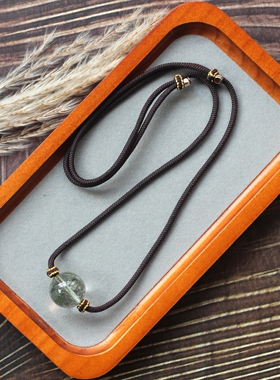 浩华珠宝天然绿幽灵转运珠吊坠