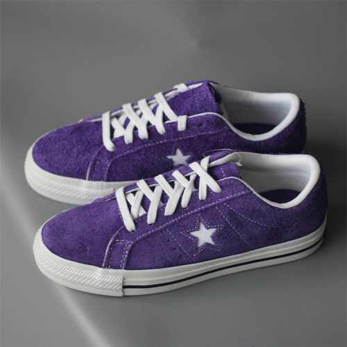 CONVERSE匡威ONE STAR PRO紫色翻毛皮麂皮低帮情侣帆布鞋171586c - 图1