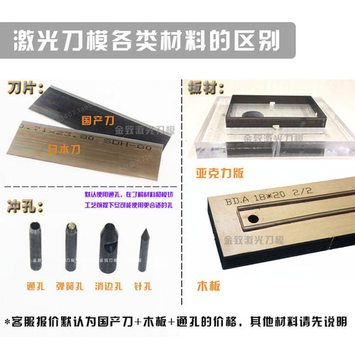 金致激光刀模定做制手工皮具革圆形雕刻蚀刻模版切下料木板亚克力-图1