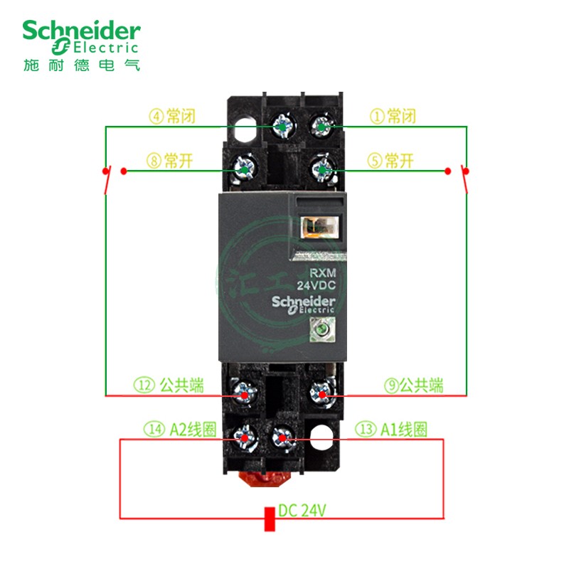 正品施耐德中间继电器小型RXM2LB2BD RXM2AB2P7 8脚14座24V 220V