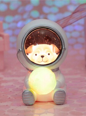 宇航员动物小夜灯节日创意摆件