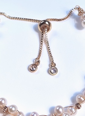 原创女珍珠花束小众天然手链礼物