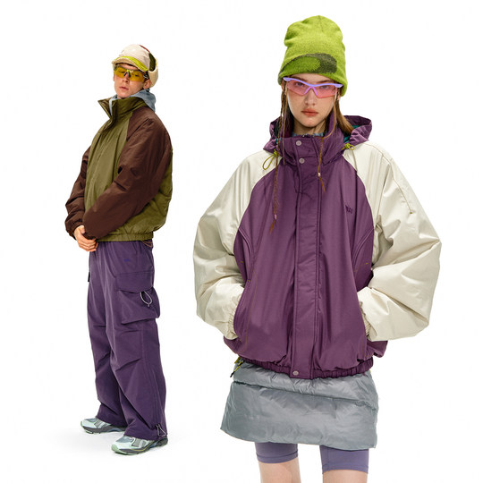 NOTHOMME户外3M新雪丽蓄热保暖棉衣立领拼色保暖三防棉服外套