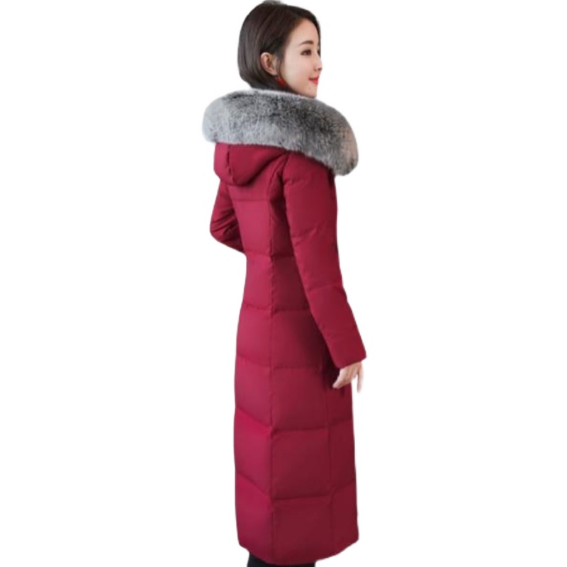 反季清仓雅鹿新款羽绒服女中长款过膝毛领加厚大码白鸭绒宽松外套 反季清仓雅鹿新款羽绒服女中长款过膝毛领加厚大码白鸭绒宽松外套