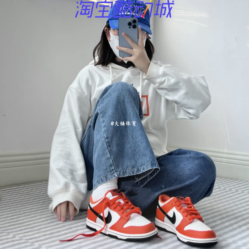 耐克/Nike Dunk Low女子白橙黑运动休闲经典低帮板鞋 DH9765-003-图1