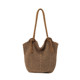 Knitted mesh hollow cotton rope fake beach tote bag