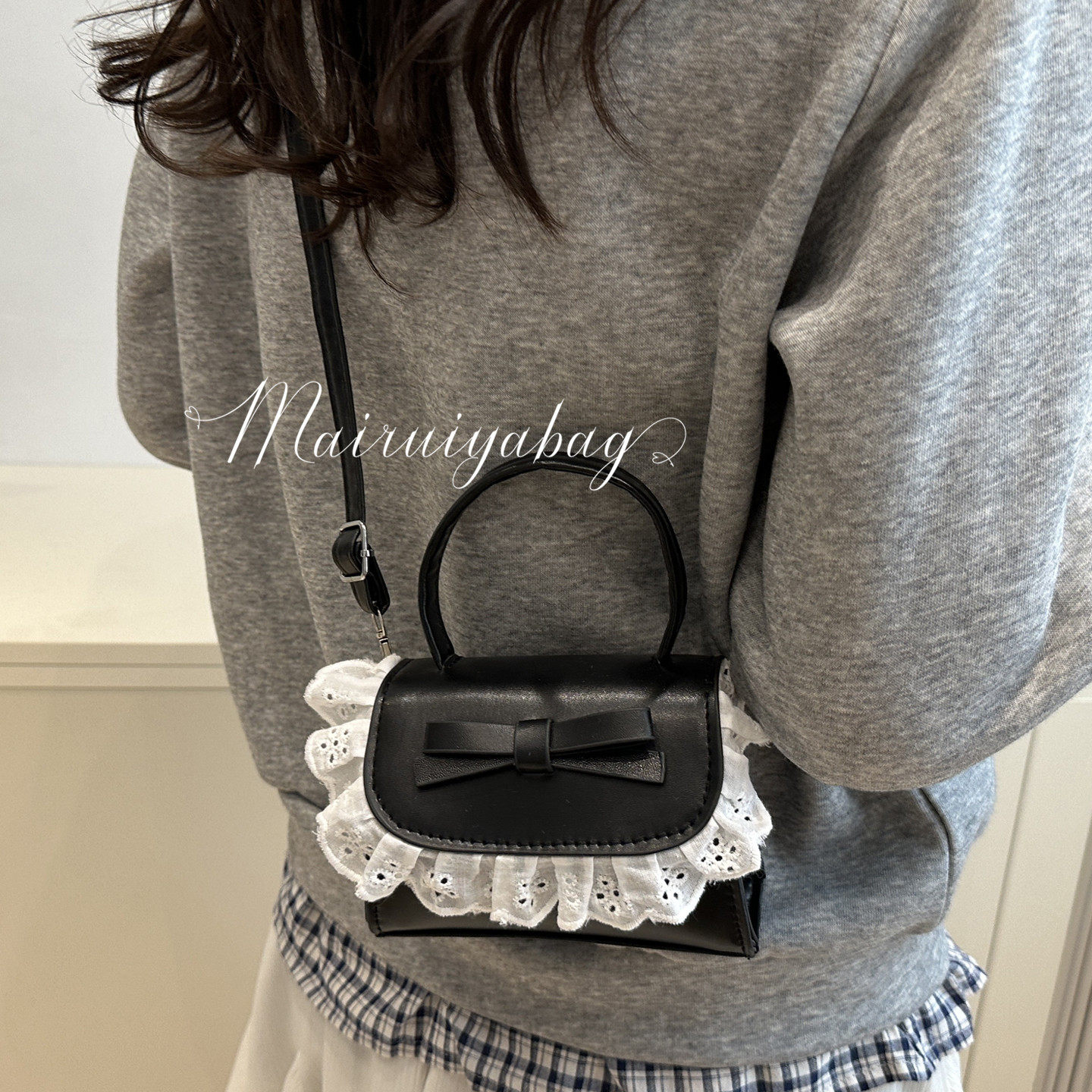 蝴蝶结蕾丝手提小包包女式2025新款夏季可爱斜挎包红色精致迷你包,淘宝优惠券,粉丝福利购,淘宝优惠卷