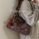 Korean style hollow niche design portable bucket tote bag