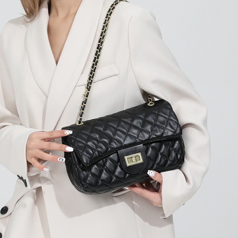 网红爆款菱格链条小包包女2024新款高级感潮百搭时尚斜挎单肩女包,淘宝优惠券,粉丝福利购,淘宝优惠卷