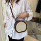 Mariya Stone Pattern Casual Versatile Contrast Color Round Bag