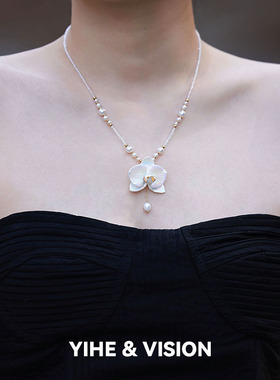 YIHE原创设计蝴蝶兰项链