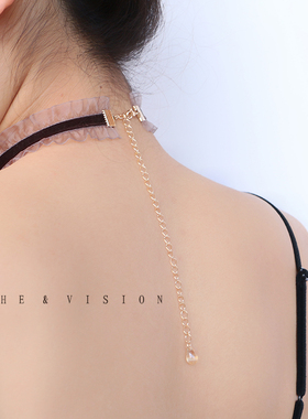 yihe法式优雅复古丝绒少女颈链