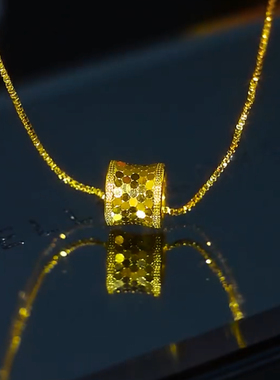 金色小蛮腰项链路路通颈链轻奢气质吊坠配饰轻奢时尚百搭女款精致