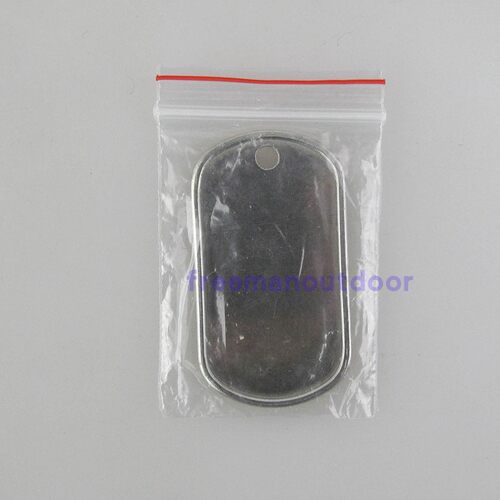 不锈钢狗牌/0.8mm加厚/金属牌/卷边抛光/身份牌/dog tag - 图0
