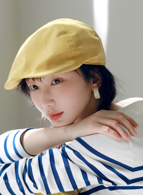 日系纯棉显脸小鸭舌前进帽女秋