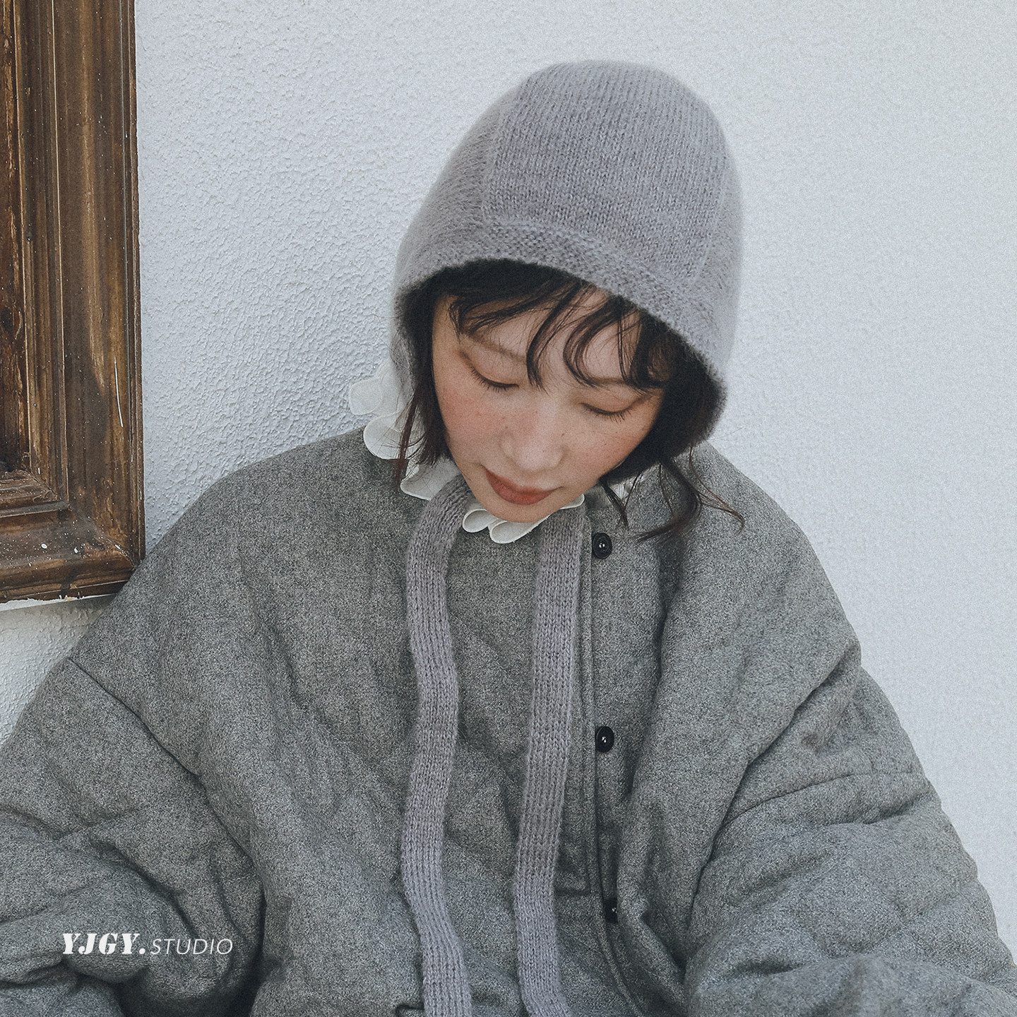 印计谷羽韩版羊毛针织帽女冬季保暖巴拉克拉法帽飘带毛线包头帽子,淘宝优惠券,粉丝福利购,淘宝优惠卷