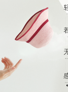 印计谷羽草帽女夏天可折叠遮阳帽