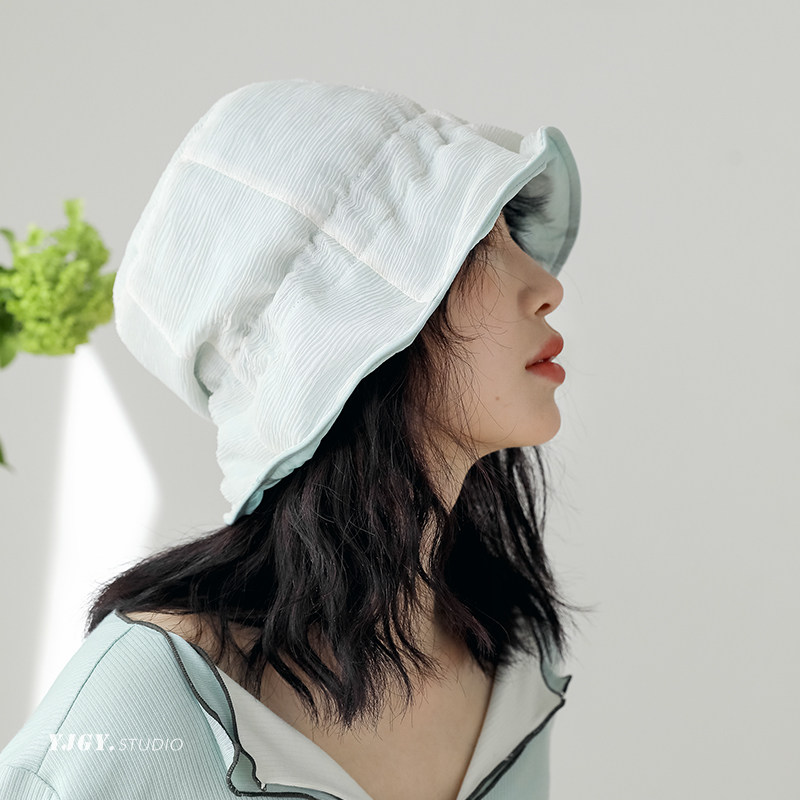 印计谷羽 原创自留天丝渔夫帽女夏季轻薄防晒帽日系文艺遮阳帽子,淘宝优惠券,粉丝福利购,淘宝优惠卷