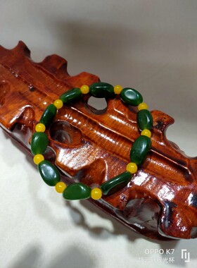 静云轩新品天然碧玉不规则大小手链男女款送朋友纪念小礼品送礼盒