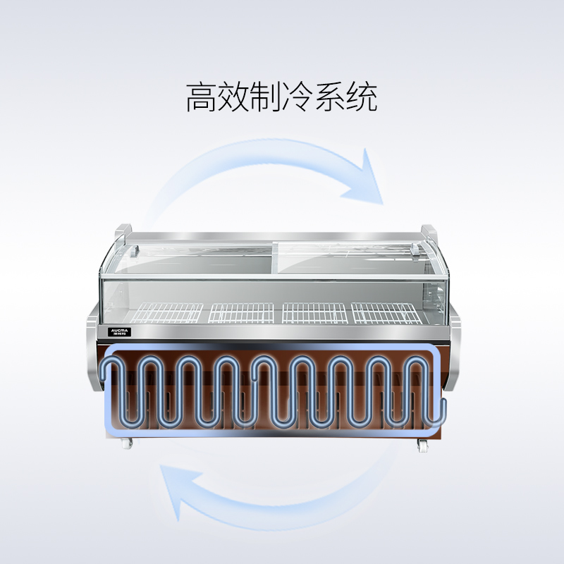 澳柯玛商用卧式熟食凉菜岛柜鲜肉柜 aucma澳柯玛青岛展示柜